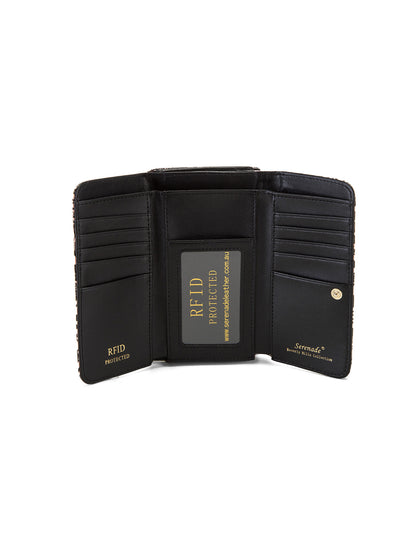 CORSETTE MEDIUM PATENT LEATHER WALLET WITH RFID-WSF3202