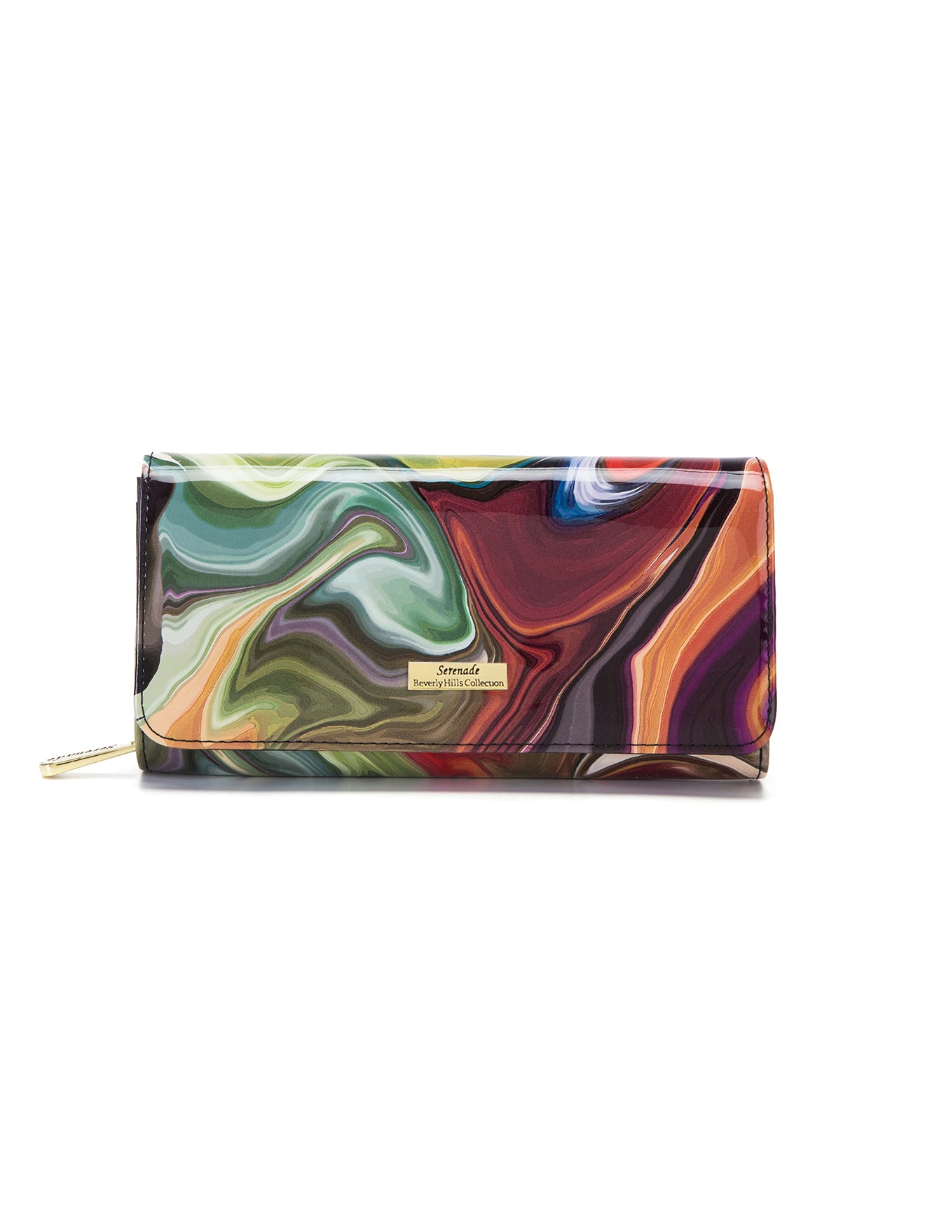 AURORA LARGE  PATENT LEATHER WALLET WITH RFID-WSF3301