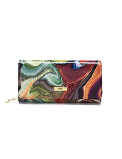 AURORA LARGE  PATENT LEATHER WALLET WITH RFID-WSF3301