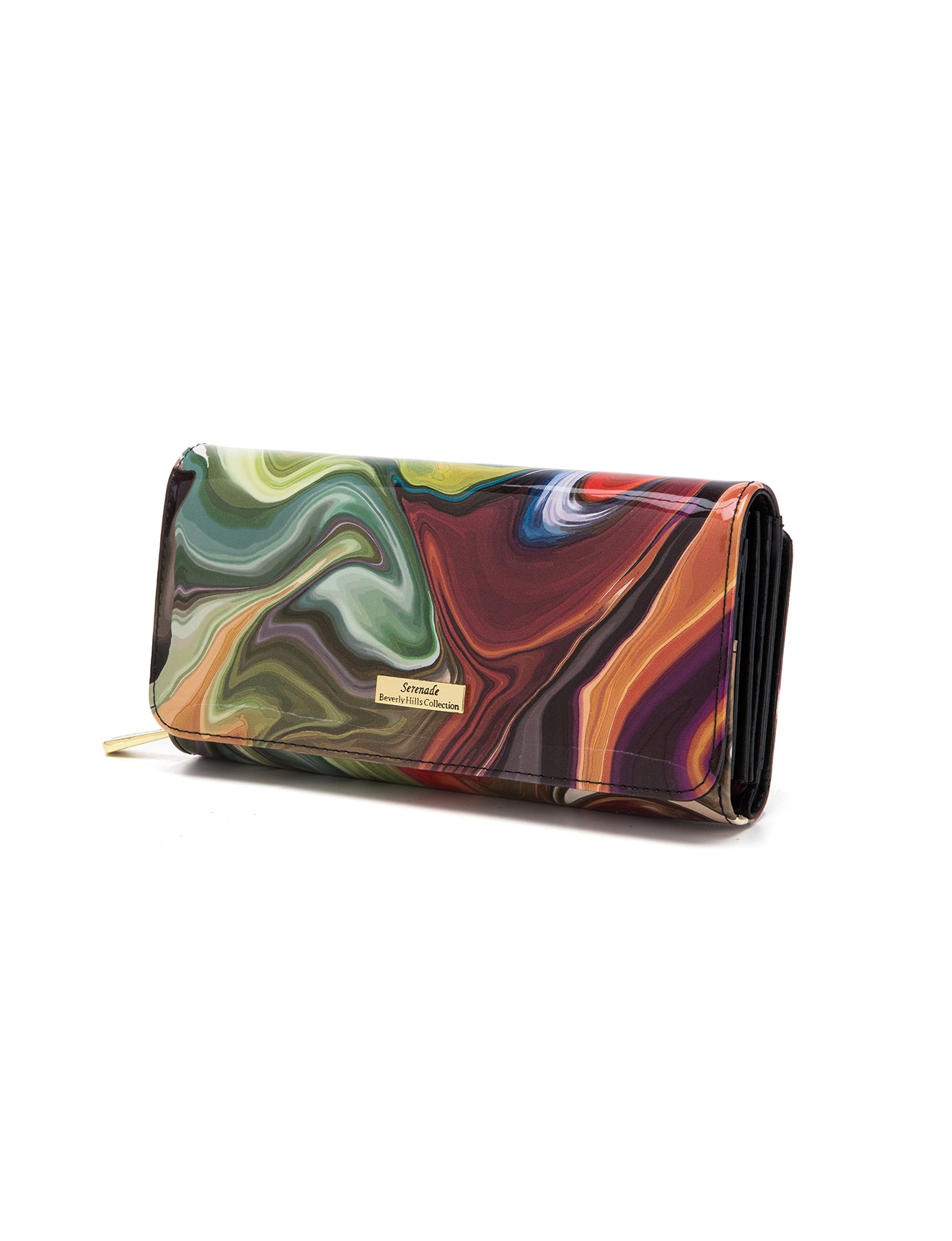 AURORA LARGE  PATENT LEATHER WALLET WITH RFID-WSF3301