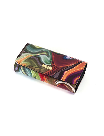 AURORA LARGE  PATENT LEATHER WALLET WITH RFID-WSF3301