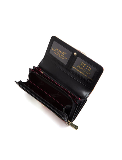 AURORA LARGE  PATENT LEATHER WALLET WITH RFID-WSF3301