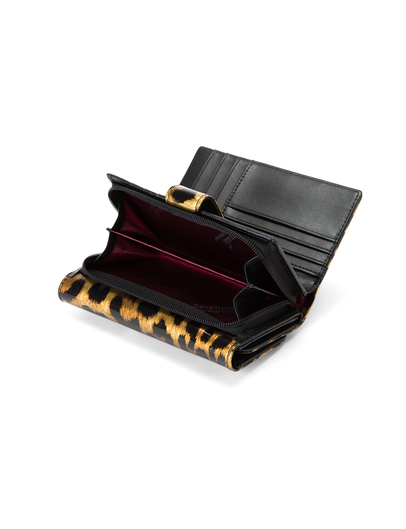 ROUGUE LEOPARD  MEDIUM PATENT LEATHER WALLET WITH RFID-WSF3502