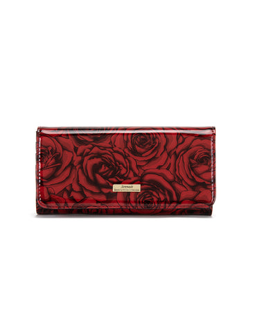 ROSE BUDS LARGE  PATENT LEATHER WALLET WITH RFID- WSF3801- NEW IN