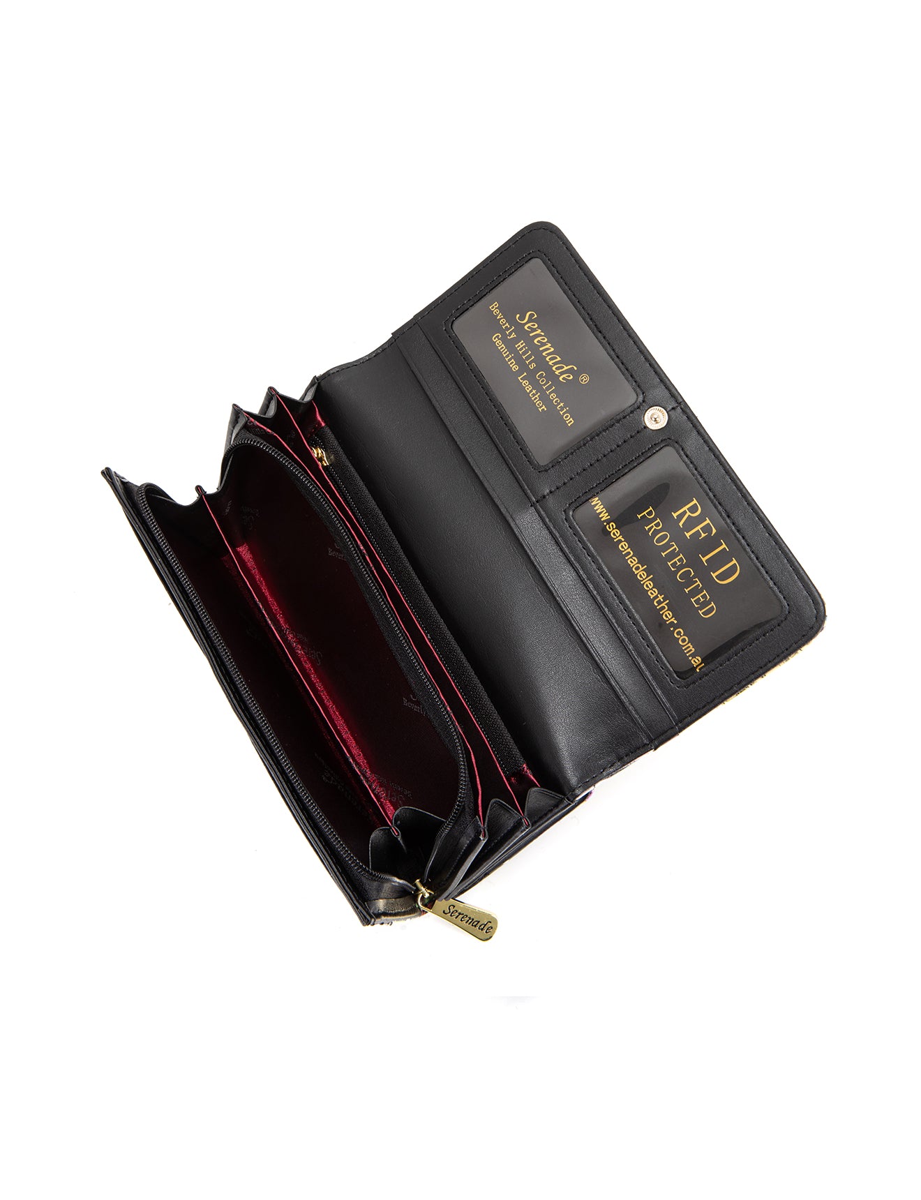 AMAZON LARGE  PATENT LEATHER WALLET WITH RFID- WSF3901