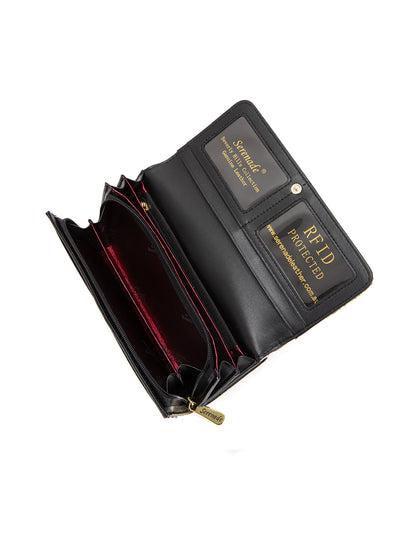 AMAZON LARGE  PATENT LEATHER WALLET WITH RFID- WSF3901