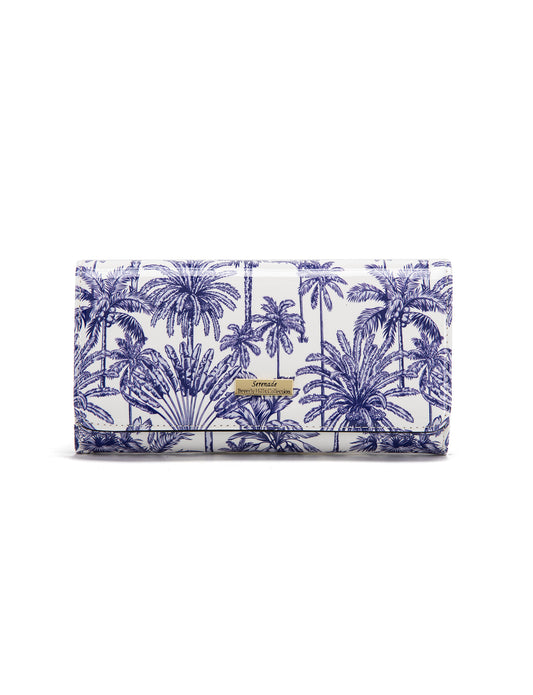 PALMS LARGE  PATENT LEATHER WALLET WITH RFID- WSF4001