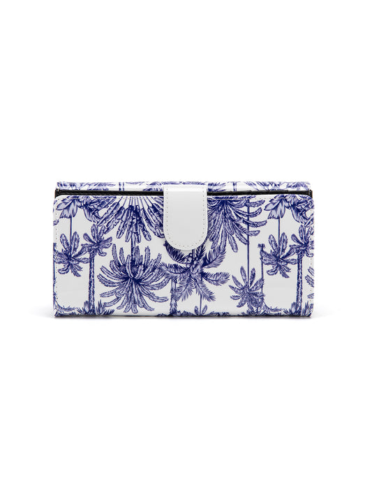 PALMS LARGE  PATENT LEATHER WALLET WITH RFID- WSF4001