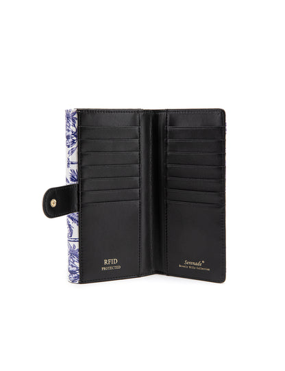 PALMS LARGE  PATENT LEATHER WALLET WITH RFID- WSF4001