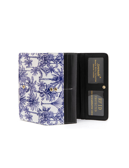 PALMS LARGE  PATENT LEATHER WALLET WITH RFID- WSF4001