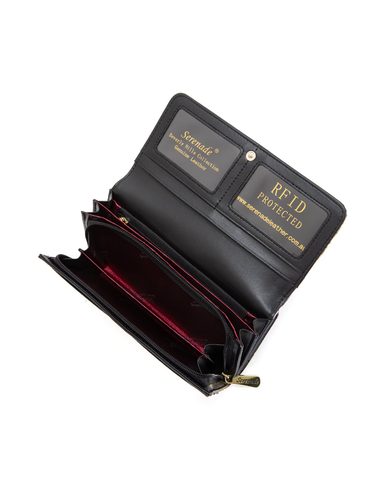 PALMS LARGE  PATENT LEATHER WALLET WITH RFID- WSF4001