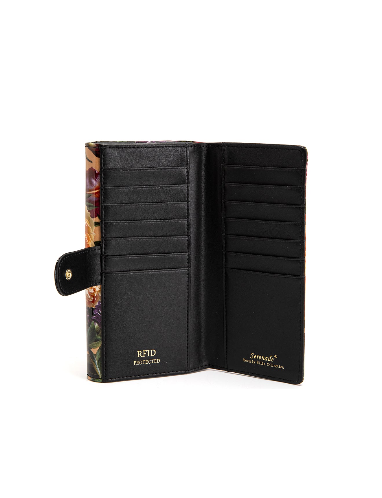BOUQUET LARGE  PATENT LEATHER WALLET WITH RFID- WSF4101