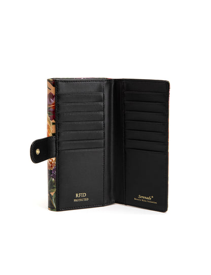 BOUQUET LARGE  PATENT LEATHER WALLET WITH RFID- WSF4101