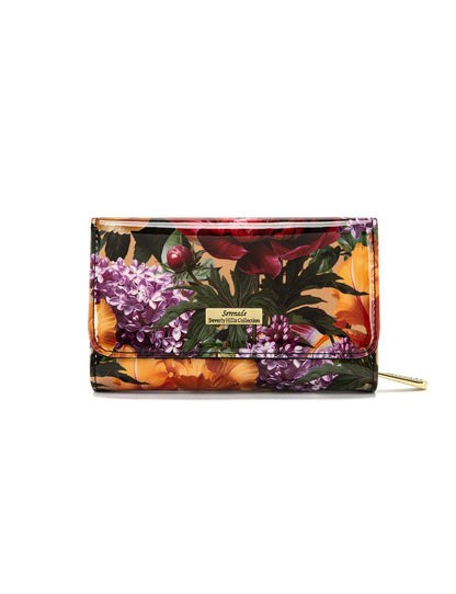 BOUQUET MEDIUM PATENT LEATHER WALLET WITH RFID- WSF4102
