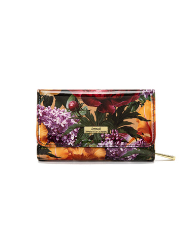 BOUQUET MEDIUM PATENT LEATHER WALLET WITH RFID- WSF4102- NEW IN
