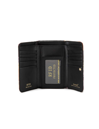 BOUQUET MEDIUM PATENT LEATHER WALLET WITH RFID- WSF4102