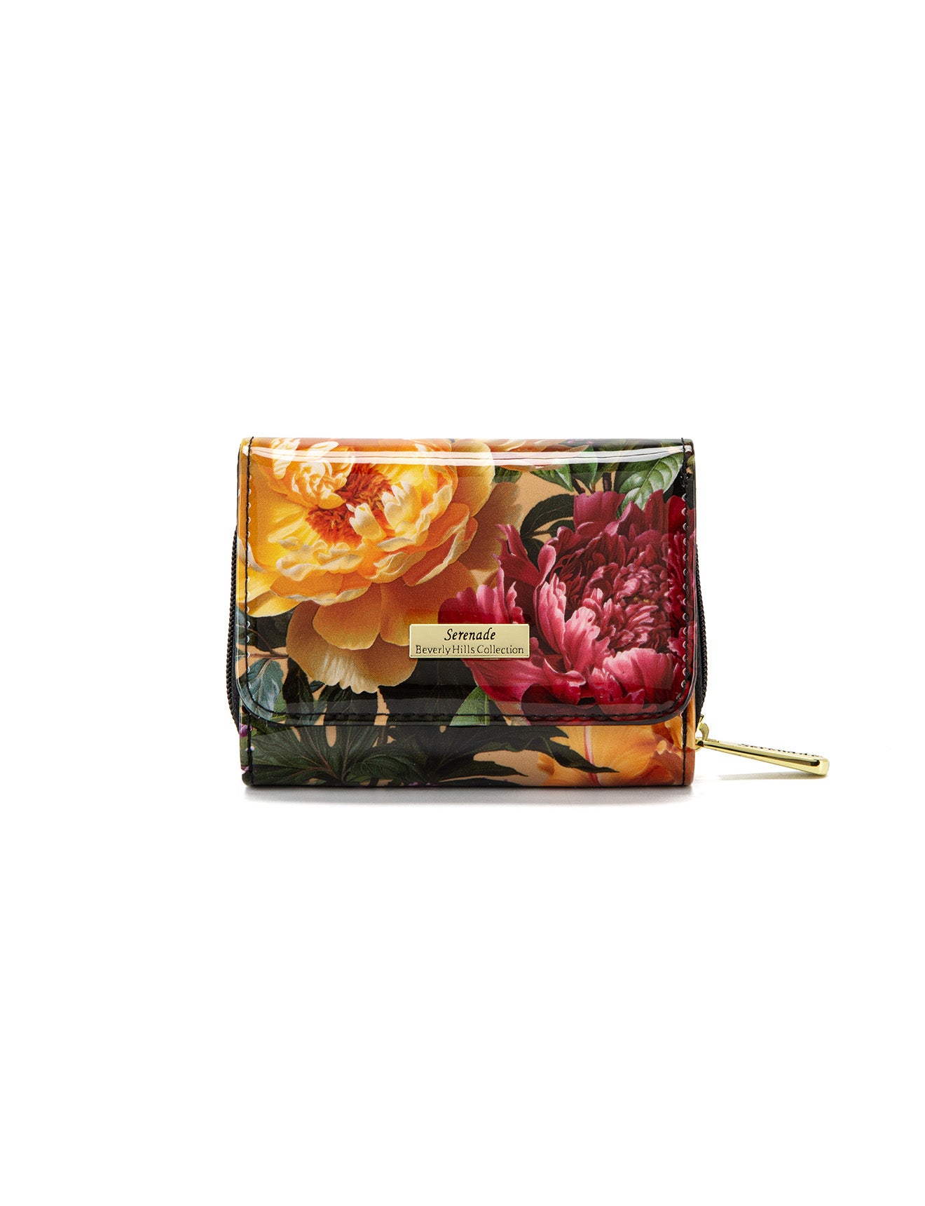 BOUQUET SML PATENT LEATHER WALLET WITH RFID- WSF4103