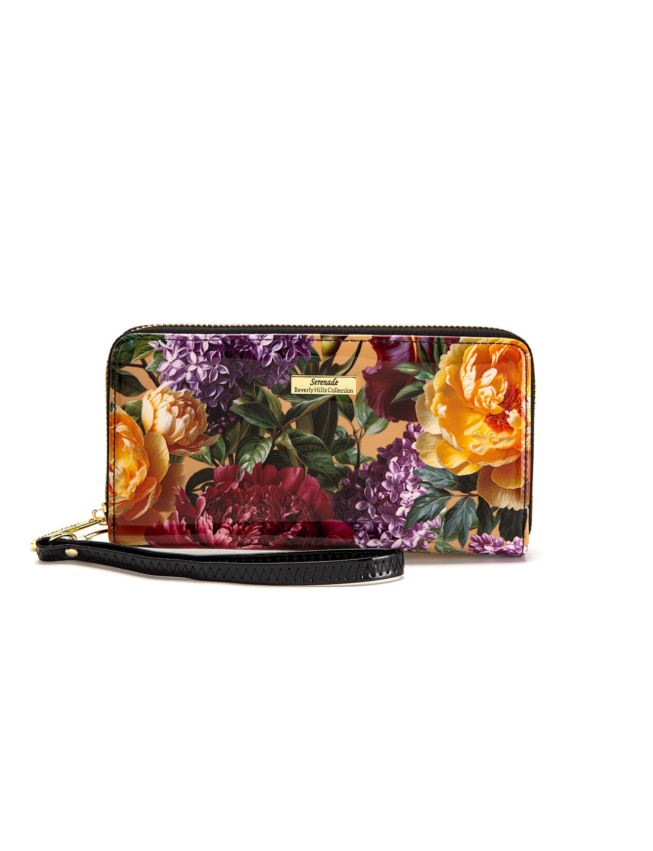BOUQUET ZIP AROUND LEATHER RFID WALLET- WSF4116
