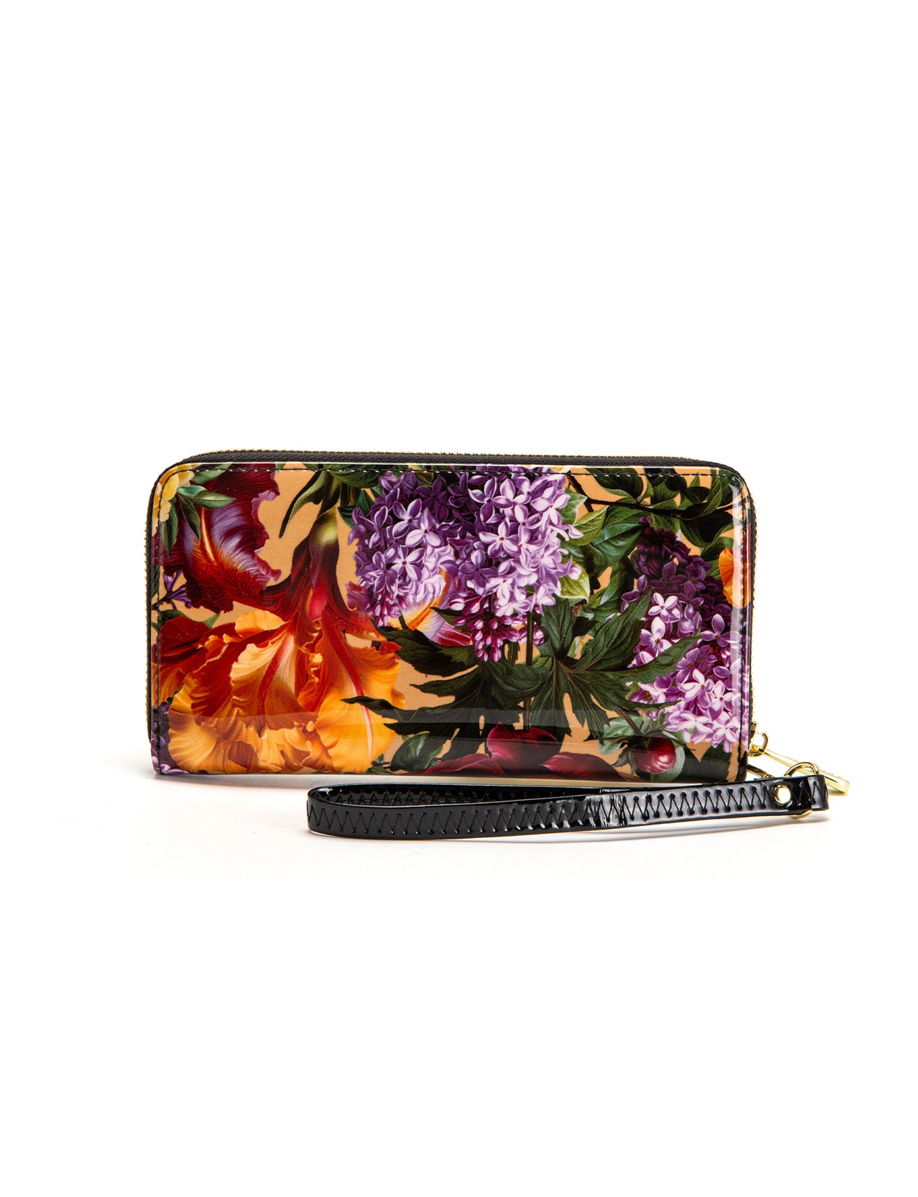 BOUQUET ZIP AROUND LEATHER RFID WALLET- WSF4116