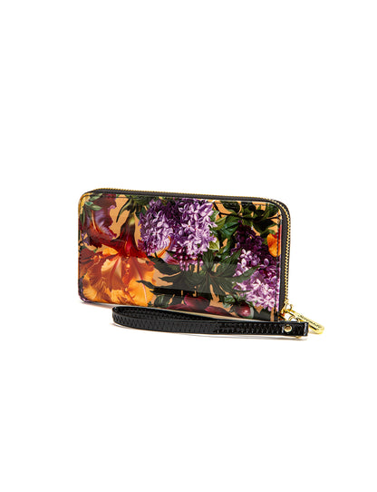 BOUQUET ZIP AROUND LEATHER RFID WALLET- WSF4116