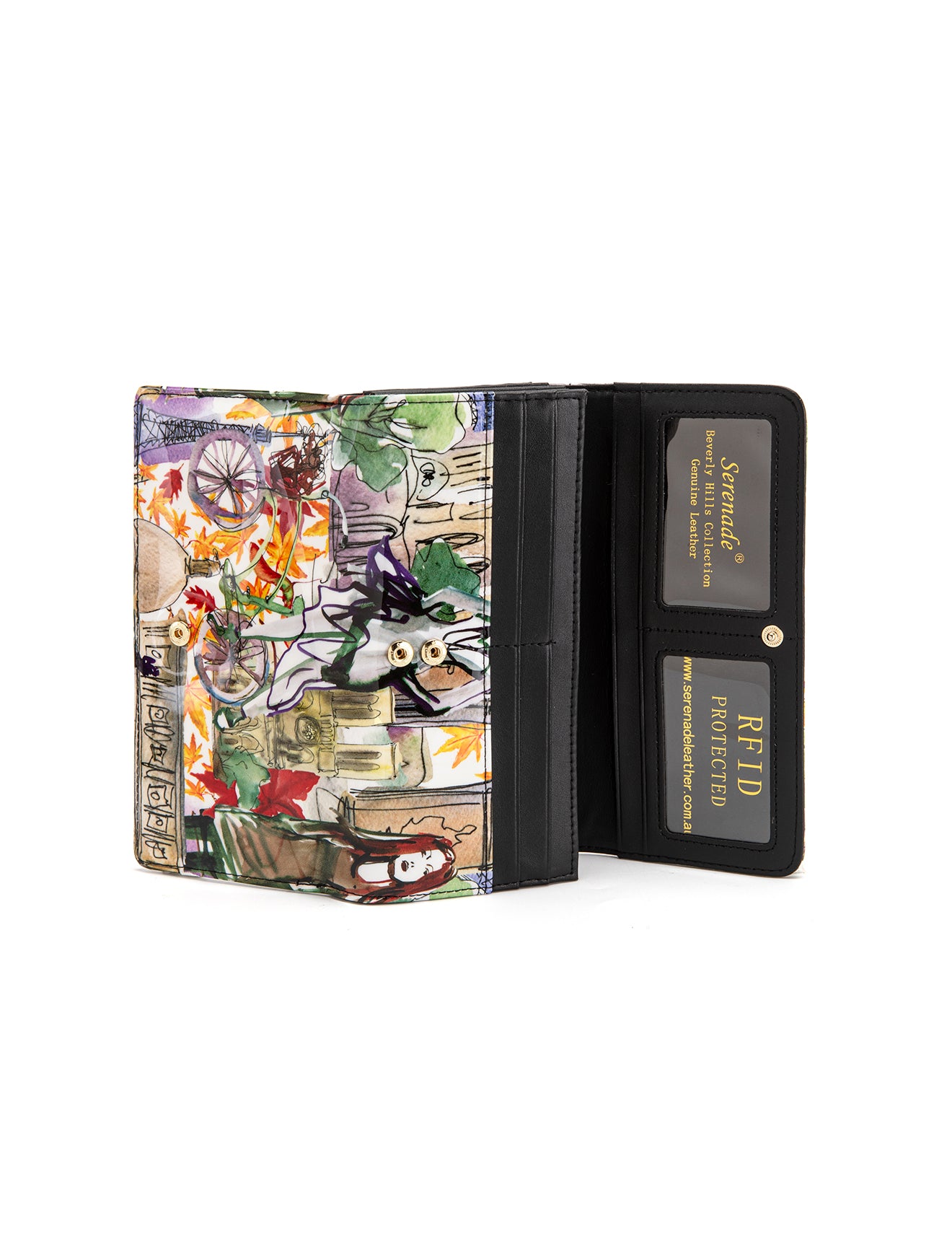 PARISIAN LARGE  PATENT LEATHER WALLET WITH RFID- WSF4201