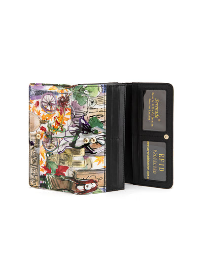 PARISIAN LARGE  PATENT LEATHER WALLET WITH RFID- WSF4201