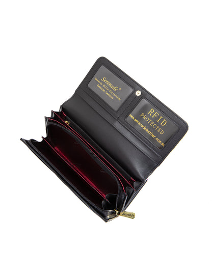 PARISIAN LARGE  PATENT LEATHER WALLET WITH RFID- WSF4201