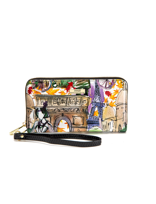 PARISIAN ZIP AROUND LEATHER RFID WALLET- WSF4216