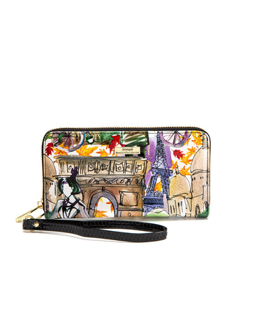PARISIAN ZIP AROUND LEATHER RFID WALLET- WSF4216- NEW IN