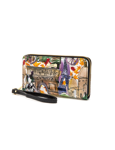 PARISIAN ZIP AROUND LEATHER RFID WALLET- WSF4216- NEW IN