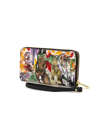 PARISIAN ZIP AROUND LEATHER RFID WALLET- WSF4216