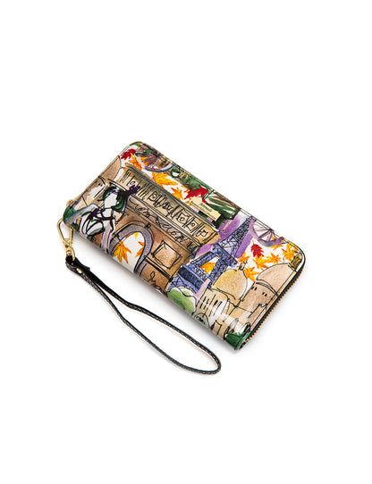 PARISIAN ZIP AROUND LEATHER RFID WALLET- WSF4216