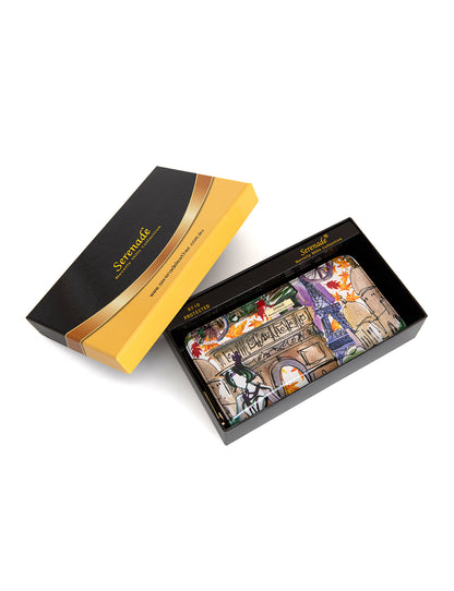 PARISIAN ZIP AROUND LEATHER RFID WALLET- WSF4216