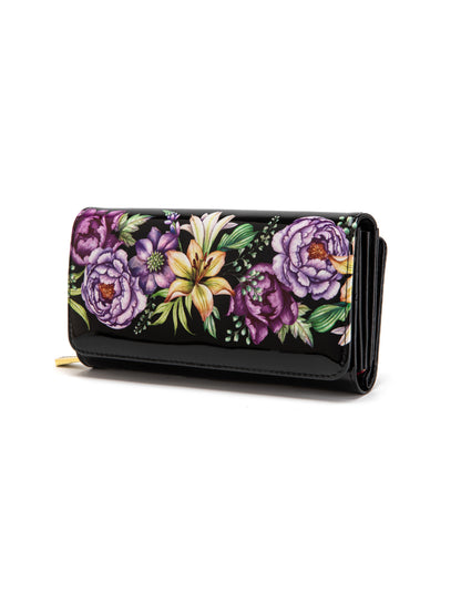 AMBRETTA LARGE  PATENT LEATHER WALLET WITH RFID- WSF4301