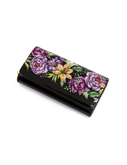 AMBRETTA LARGE  PATENT LEATHER WALLET WITH RFID- WSF4301