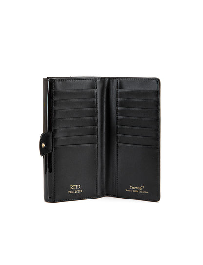 AMBRETTA LARGE  PATENT LEATHER WALLET WITH RFID- WSF4301