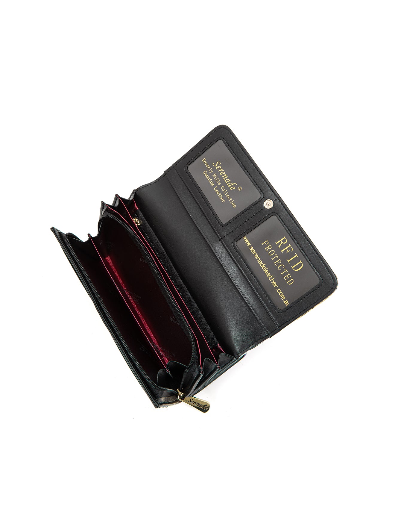 AMBRETTA LARGE  PATENT LEATHER WALLET WITH RFID- WSF4301