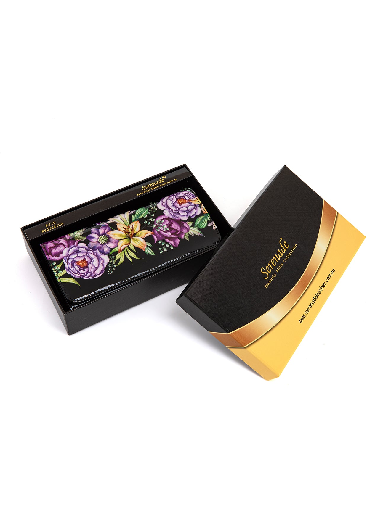 AMBRETTA LARGE  PATENT LEATHER WALLET WITH RFID- WSF4301