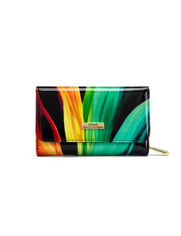 FLAME MEDIUM PATENT LEATHER WALLET WITH RFID- WSF4402- NEW IN