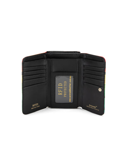 FLAME MEDIUM PATENT LEATHER WALLET WITH RFID- WSF4402