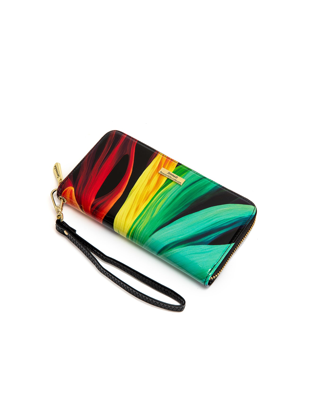 FLAME ZIP AROUND LEATHER RFID WALLET- WSF4416