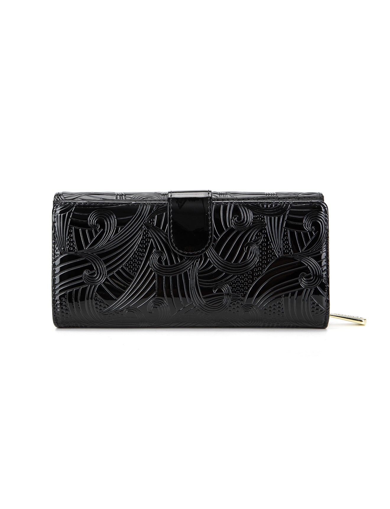 AMIRA LARGE  PATENT LEATHER WALLET WITH RFID- WSF4501-BLK