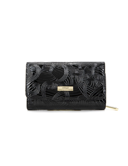 AMIRA MEDIUM PATENT LEATHER WALLET WITH RFID-WSF4502-BLK