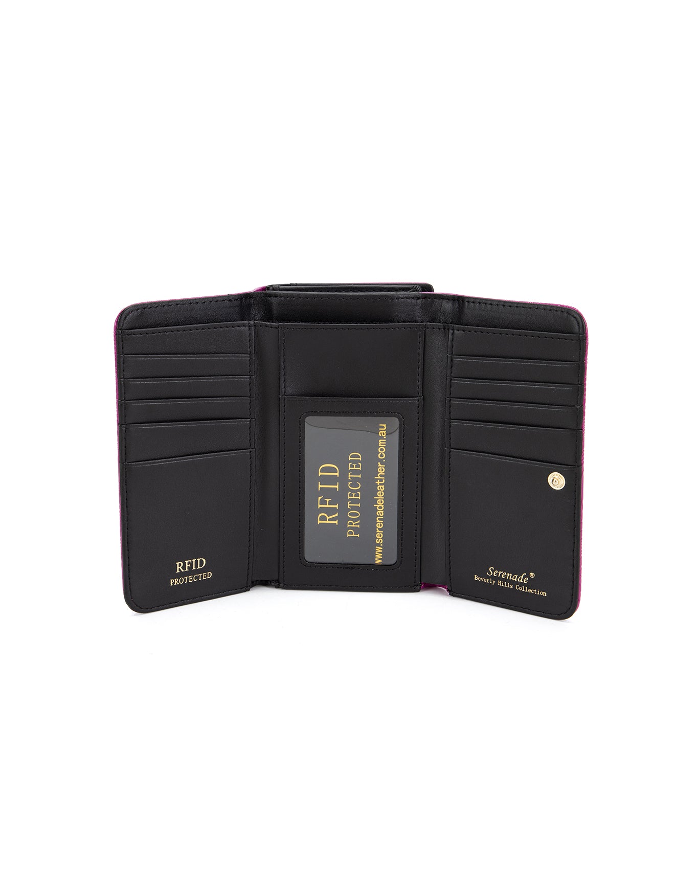 AMIRA MEDIUM PATENT LEATHER WALLET WITH RFID- WSF4502-MAG