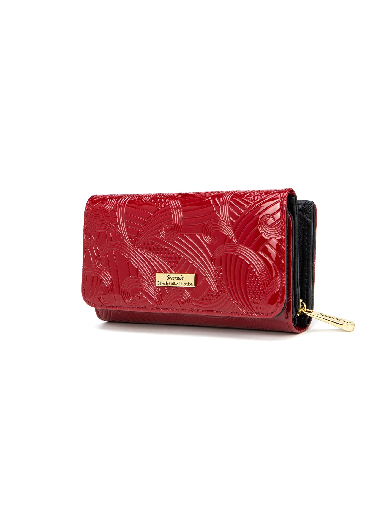 AMIRA MEDIUM PATENT LEATHER WALLET WITH RFID- WSF4502-RED- NEW IN