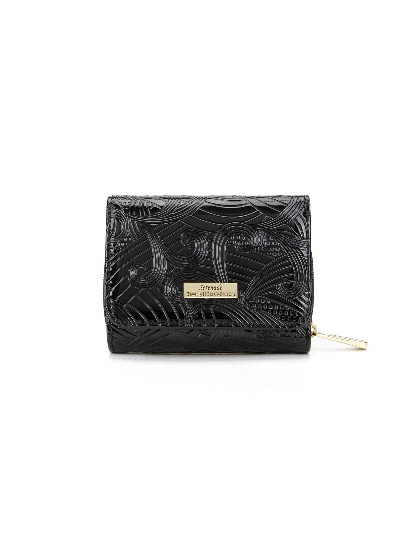 AMIRA SML PATENT LEATHER WALLET WITH RFID- WSF4503-BLK