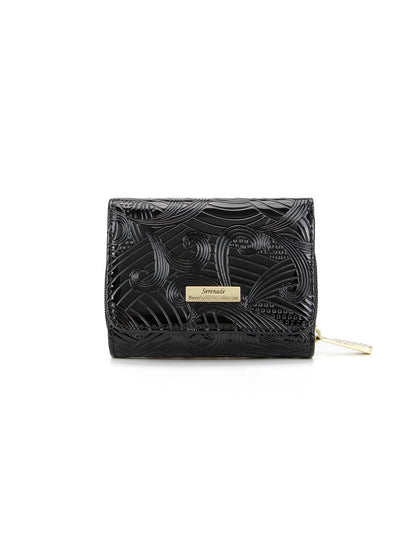 AMIRA SML PATENT LEATHER WALLET WITH RFID- WSF4503-BLK