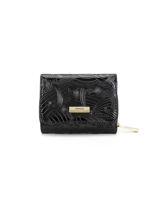 AMIRA SML PATENT LEATHER WALLET WITH RFID- WSF4503-BLK