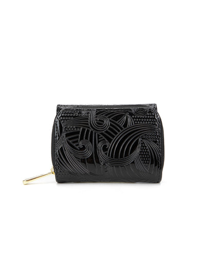 AMIRA SML PATENT LEATHER WALLET WITH RFID- WSF4503-BLK