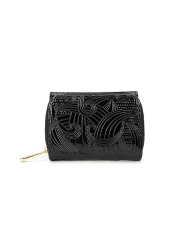 AMIRA SML PATENT LEATHER WALLET WITH RFID- WSF4503-BLK- NEW IN